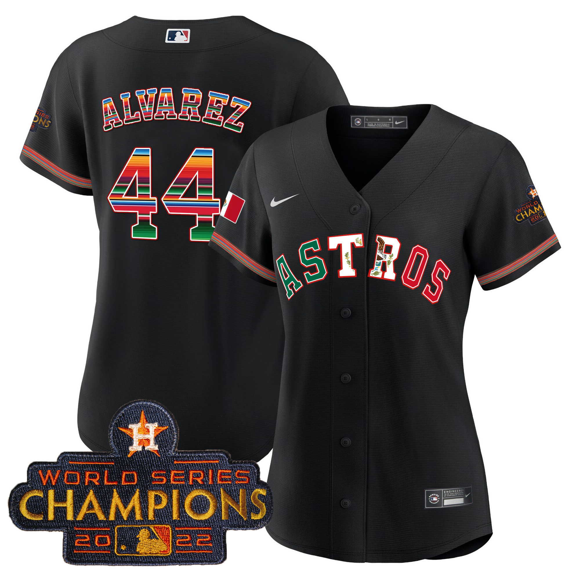Yordan Álvarez Women's Houston Astros Mexico Baseball Limited V3 Black Jersey - All Stitched