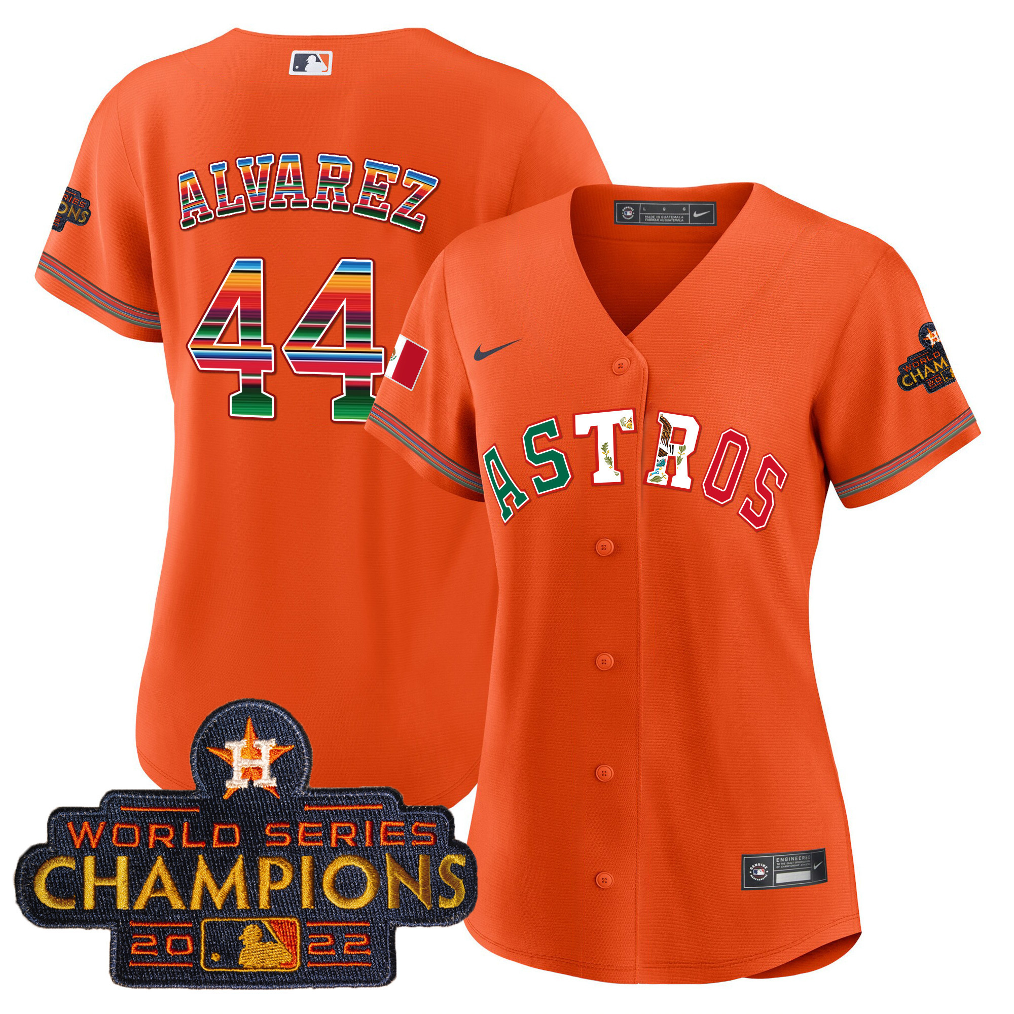 Yordan Álvarez Women's Houston Astros Mexico Baseball Limited V3 Orange Jersey - All Stitched