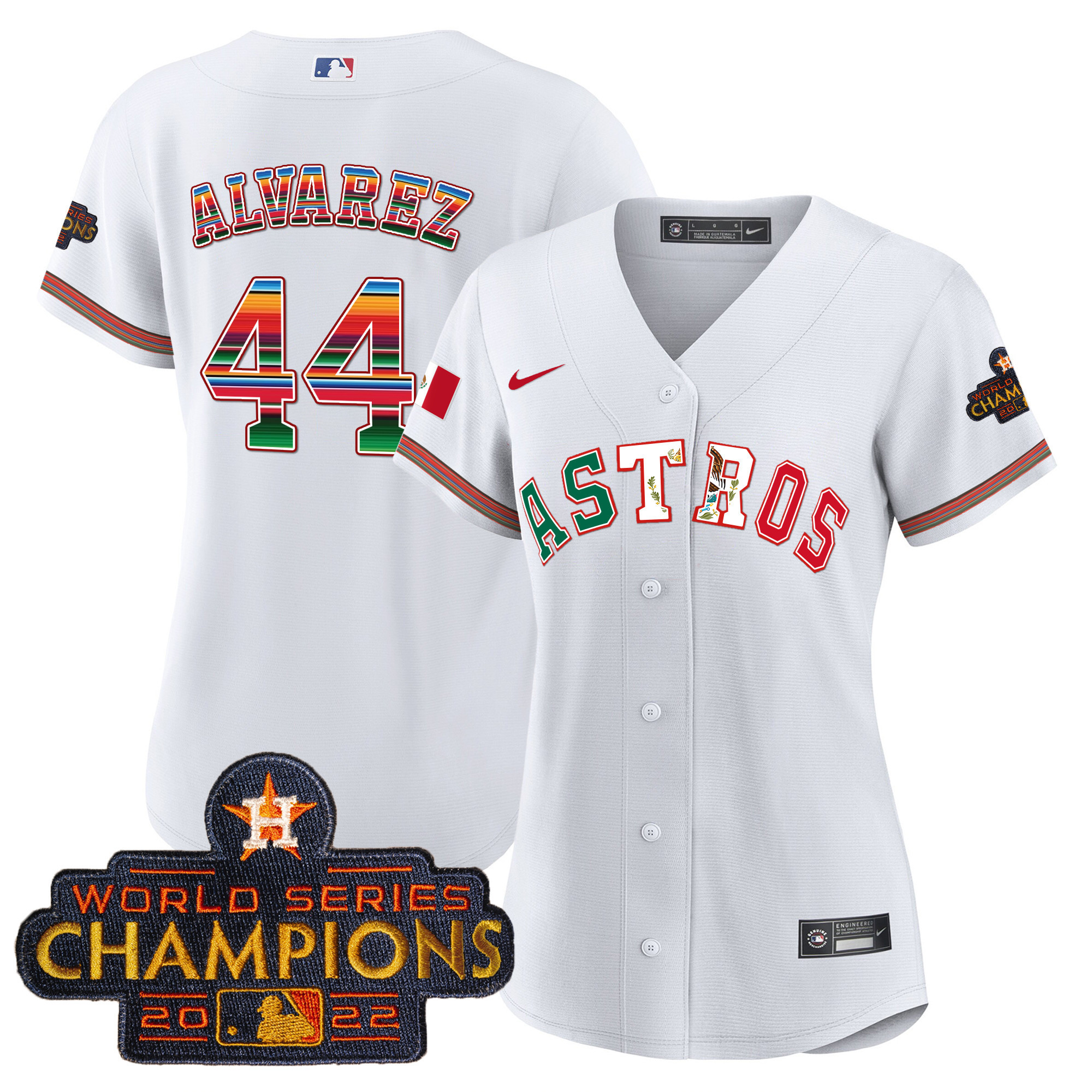 Yordan Álvarez Women's Houston Astros Mexico Baseball Limited V3 White Jersey - All Stitched