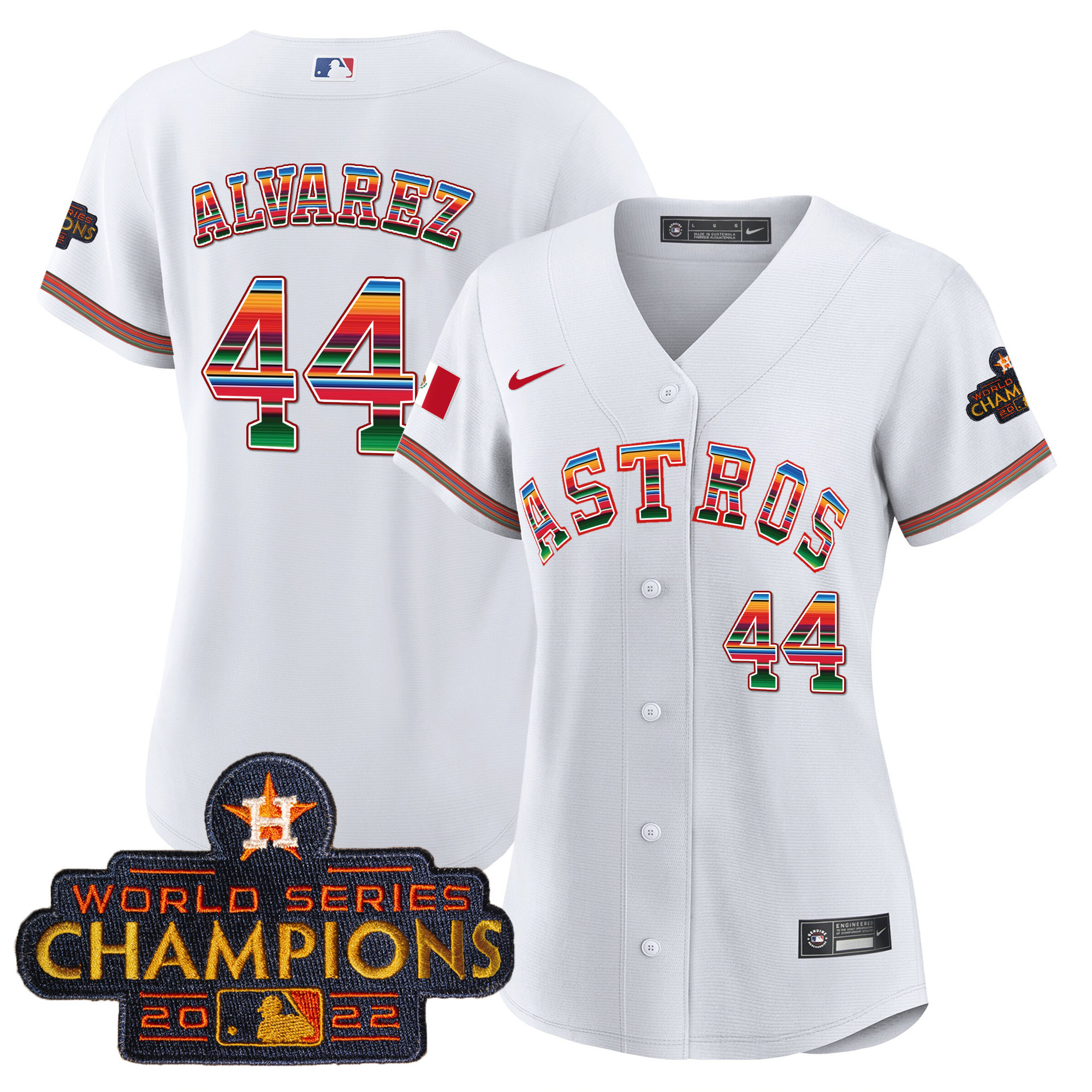Yordan Álvarez Women's Houston Astros Mexico Baseball Limited White Jersey - All Stitched