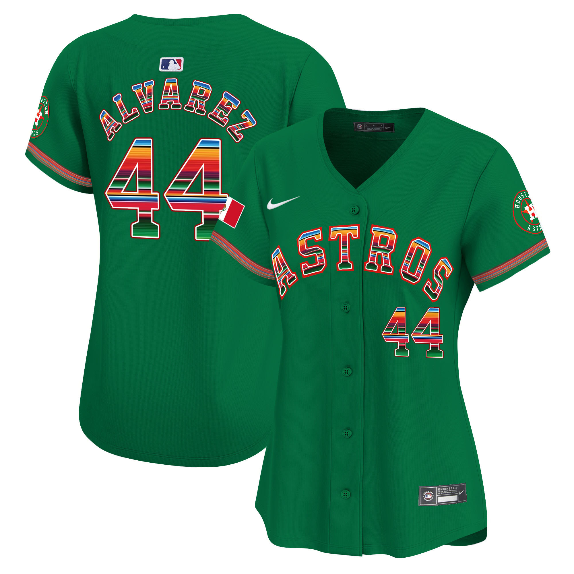 Yordan Álvarez Women's Houston Astros Mexico Vapor Premier Limited Green Jersey - All Stitched