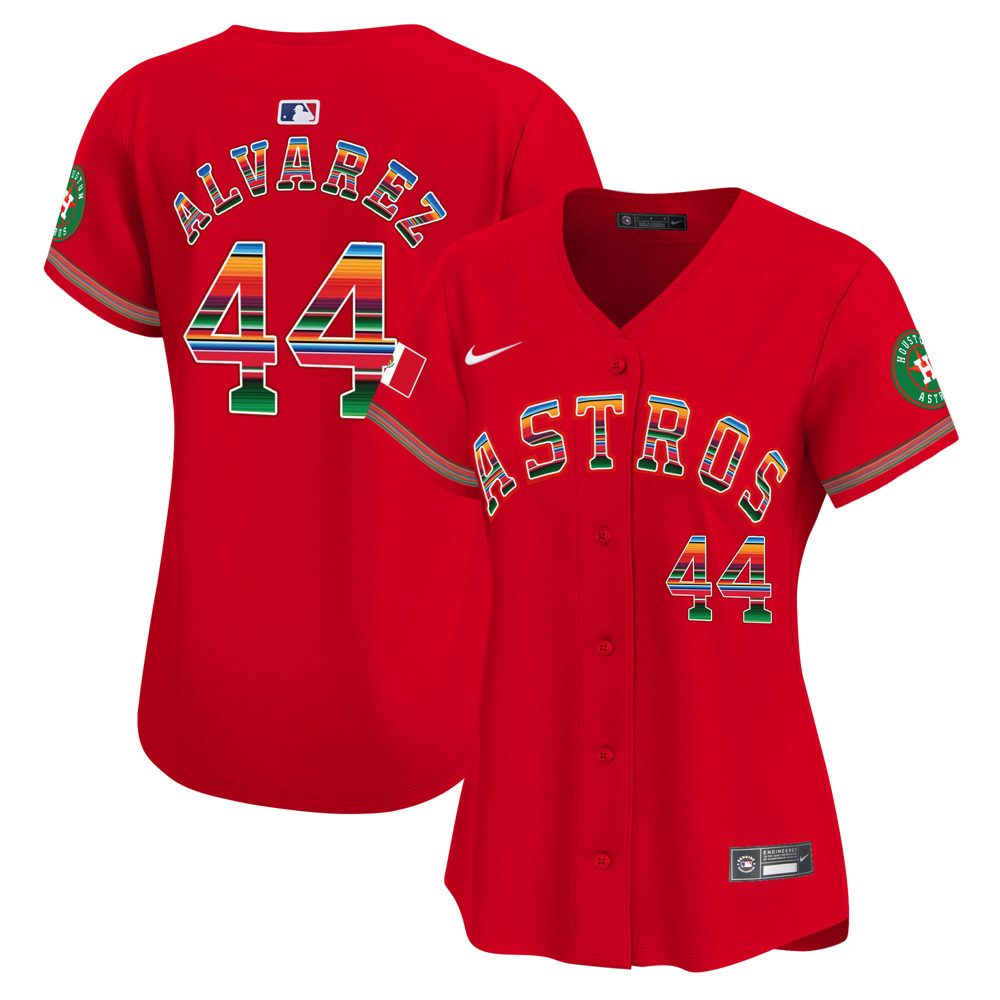 Yordan Álvarez Women's Houston Astros Mexico Vapor Premier Limited Red Jersey - All Stitched