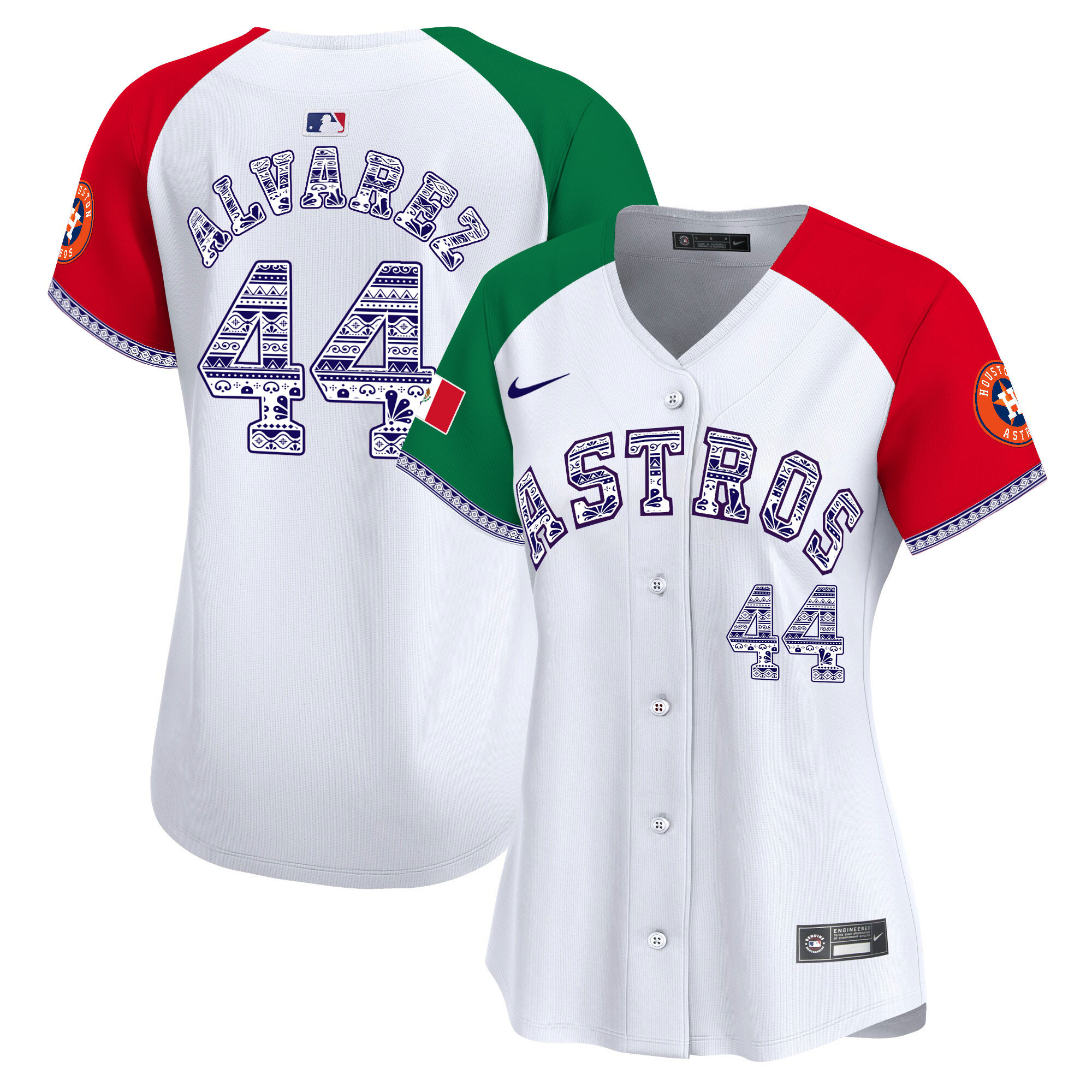 Yordan Álvarez Women's Houston Astros Mexico Vapor Premier Limited V2 Alternate Jersey - All Stitched