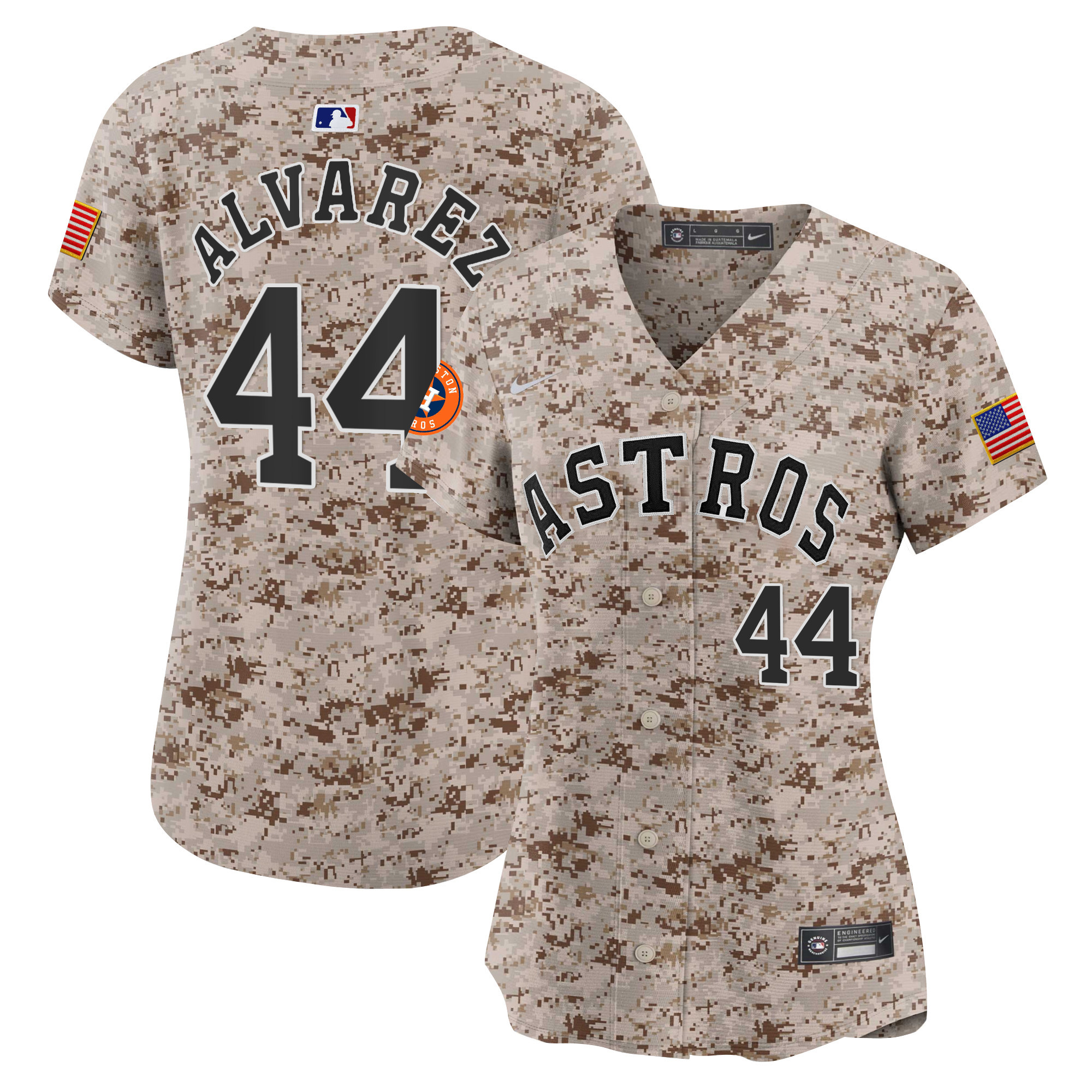 Yordan Álvarez Women's Houston Astros USMC Alternate Vapor Premier Limited Desert Jersey - All Stitched