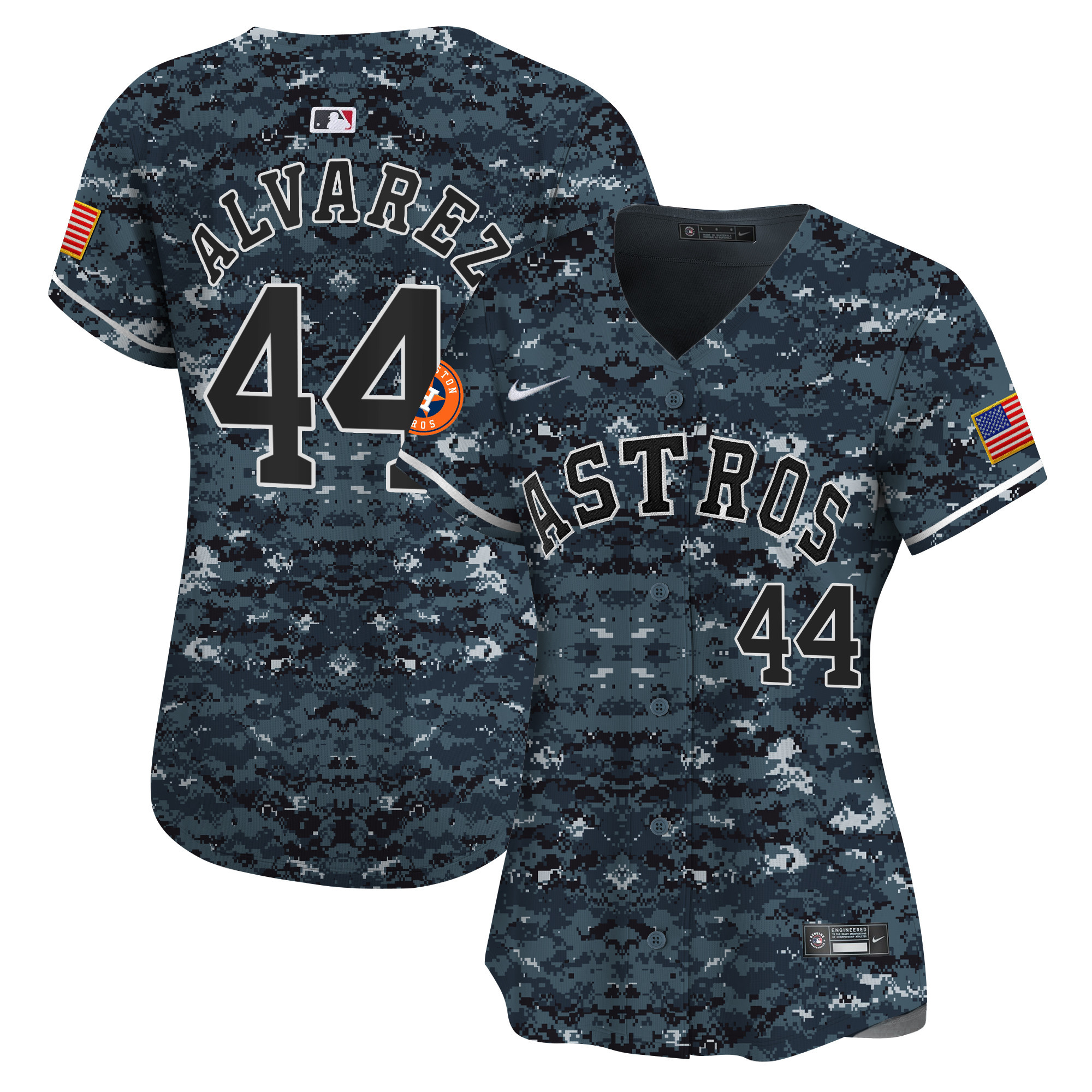 Yordan Álvarez Women's Houston Astros USMC Alternate Vapor Premier Limited Navy Jersey - All Stitched