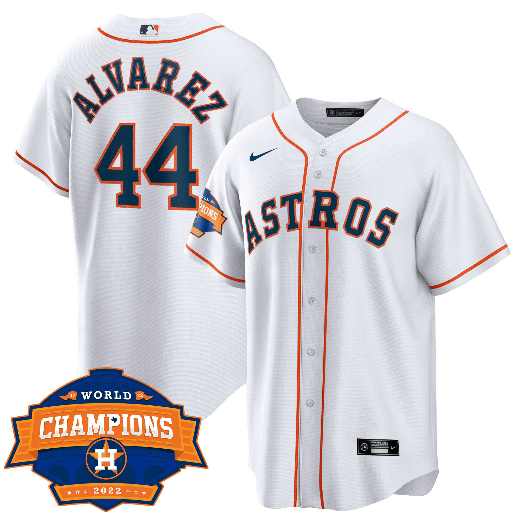 Yordan Álvarez Youth's Houston Astros World Series Champions Patch Limited Cool Home Jersey