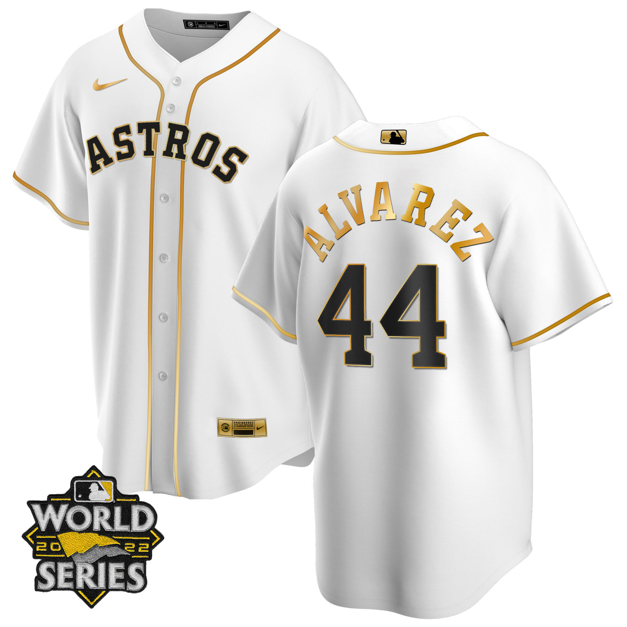 Yordan Álvarez Youth's Houston Astros World Series Player Cool White Jersey