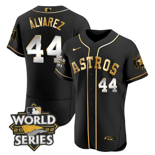 Yordan Álvarez Youth's Houston Astros World Series Player Flex Black Jersey