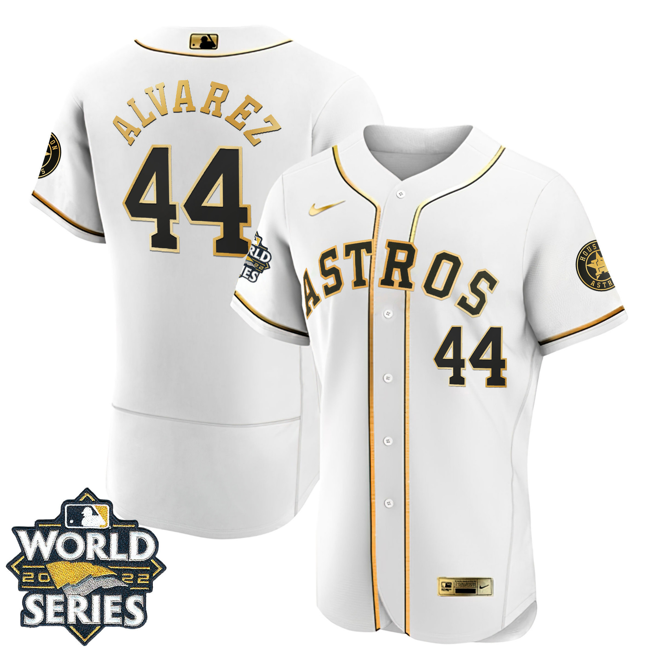 Yordan Álvarez Youth's Houston Astros World Series Player Flex White Jersey