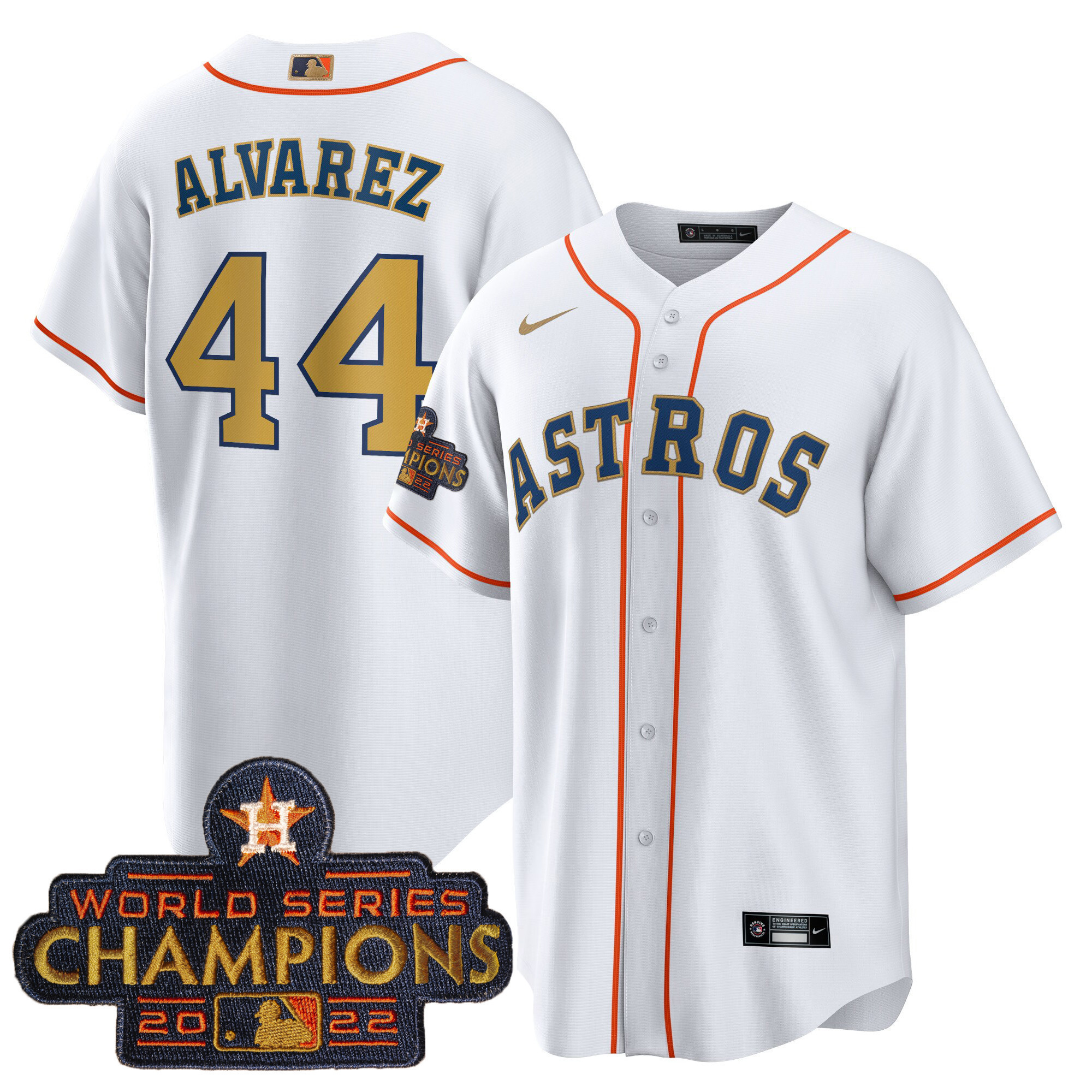 Yordan Álvarez Youth's Houston Astros Gold Cool Base Collection Home Gold Jersey - All Stitched
