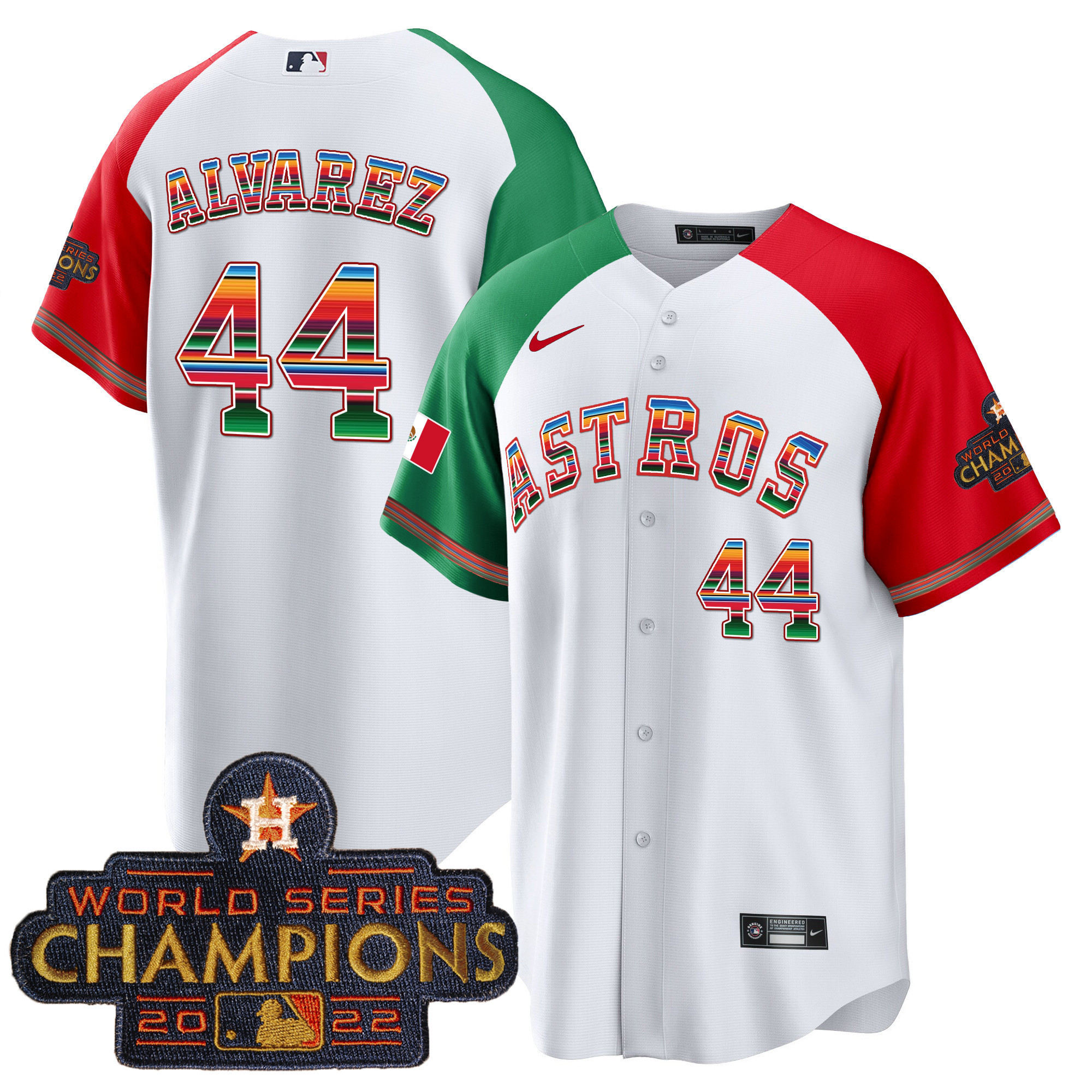 Yordan Álvarez Youth's Houston Astros Mexico Cool Base Limited Alternate Jersey - All Stitched