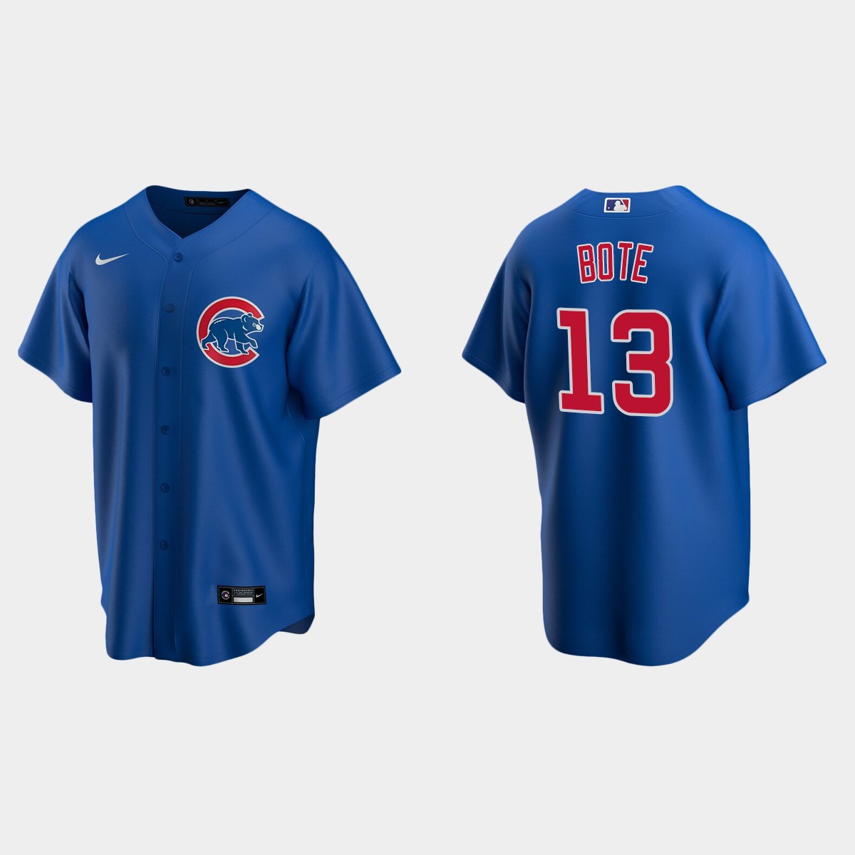 Youth #13 David Bote Chicago Cubs Royal Alternate Jersey