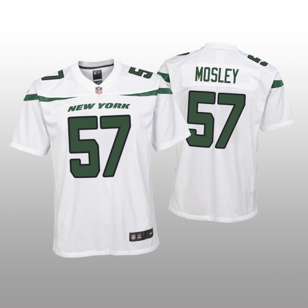 Youth C.J. Mosley #57 New York Jets White Game Jersey