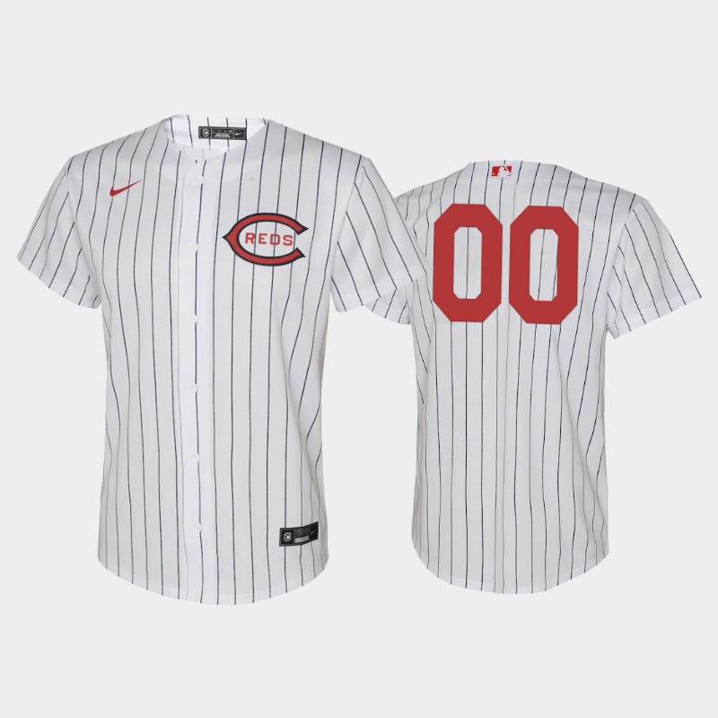 Youth Field of Dreams 00 Custom Cincinnati Reds White Jersey