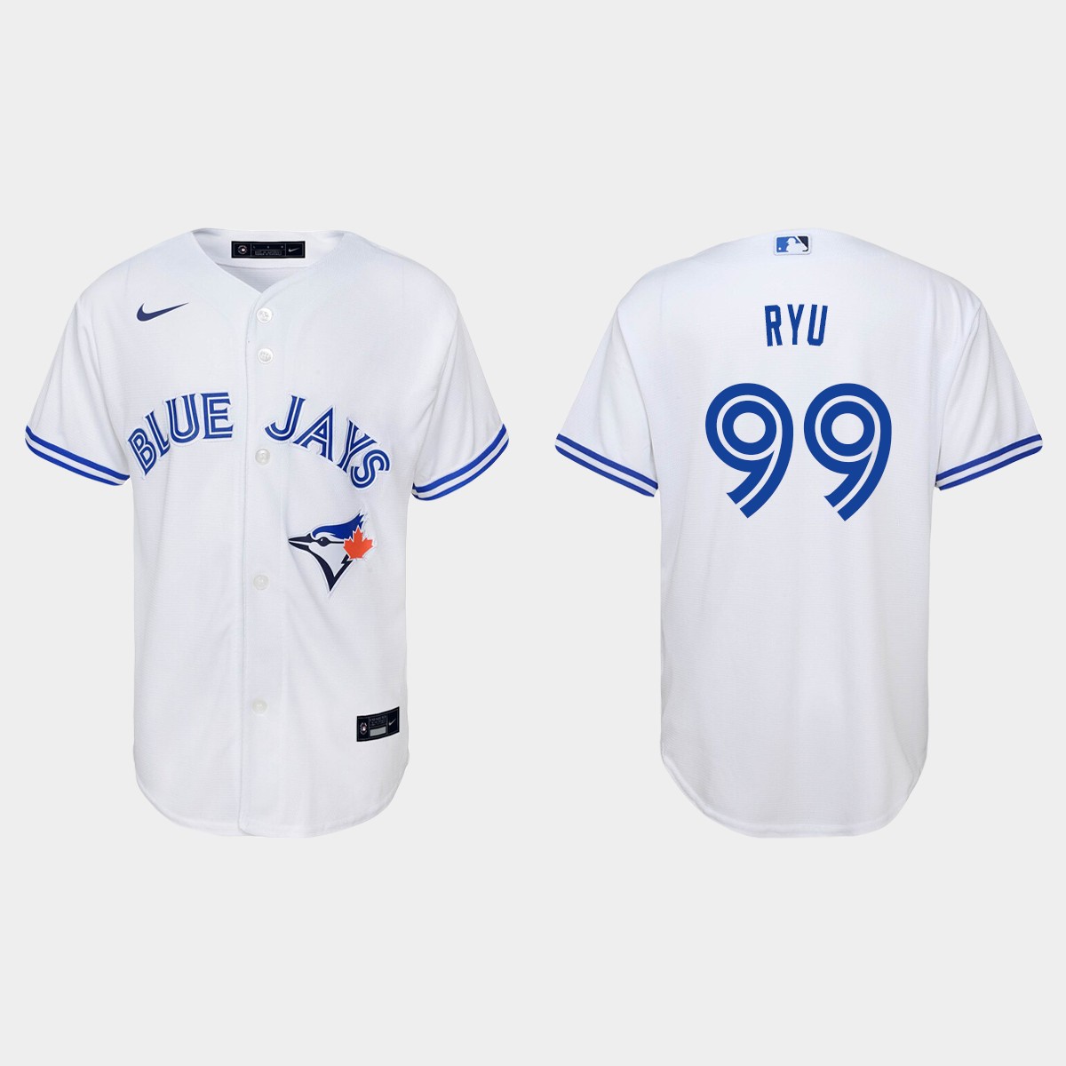 Youth #99 Hyun-Jin Ryu Toronto Blue Jays White Home Jersey