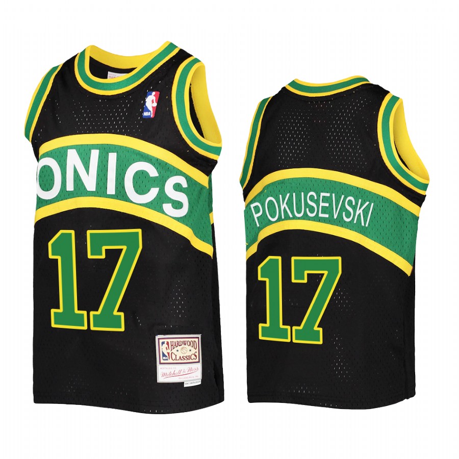 Youth Aleksej Pokusevski Oklahoma City Thunder Black Reload Jersey Throwback