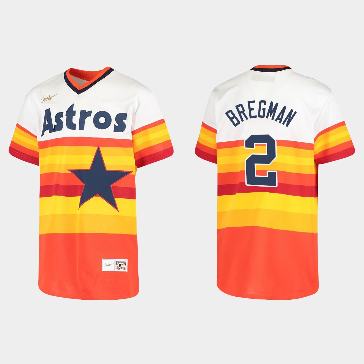 Youth Alex Bregman #2 Houston Astros Home Cooperstown Collection Jersey - White