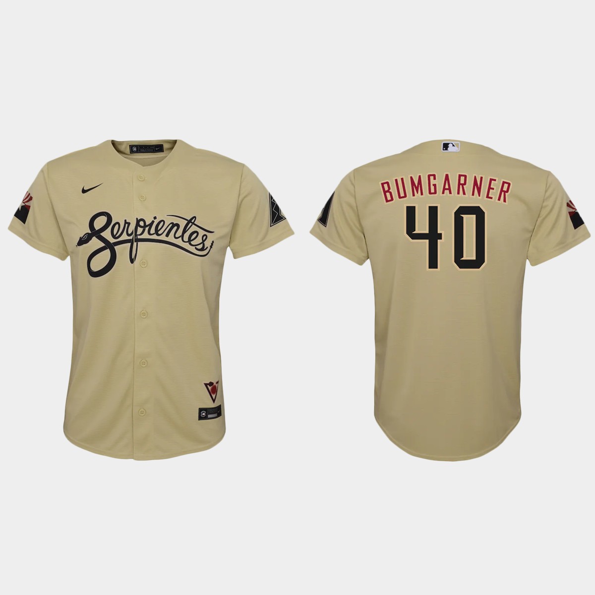Youth Arizona Diamondbacks #40 Madison Bumgarner Gold City Connect Jersey
