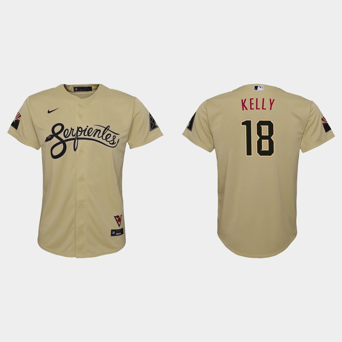 Youth Arizona Diamondbacks Carson Kelly Gold City Connect Jersey