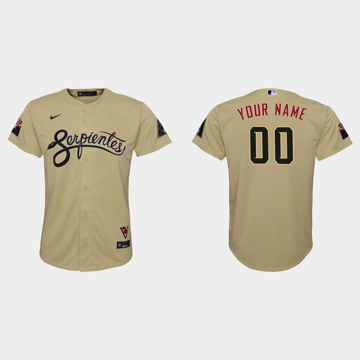 Youth Arizona Diamondbacks Custom Gold City Connect Jersey