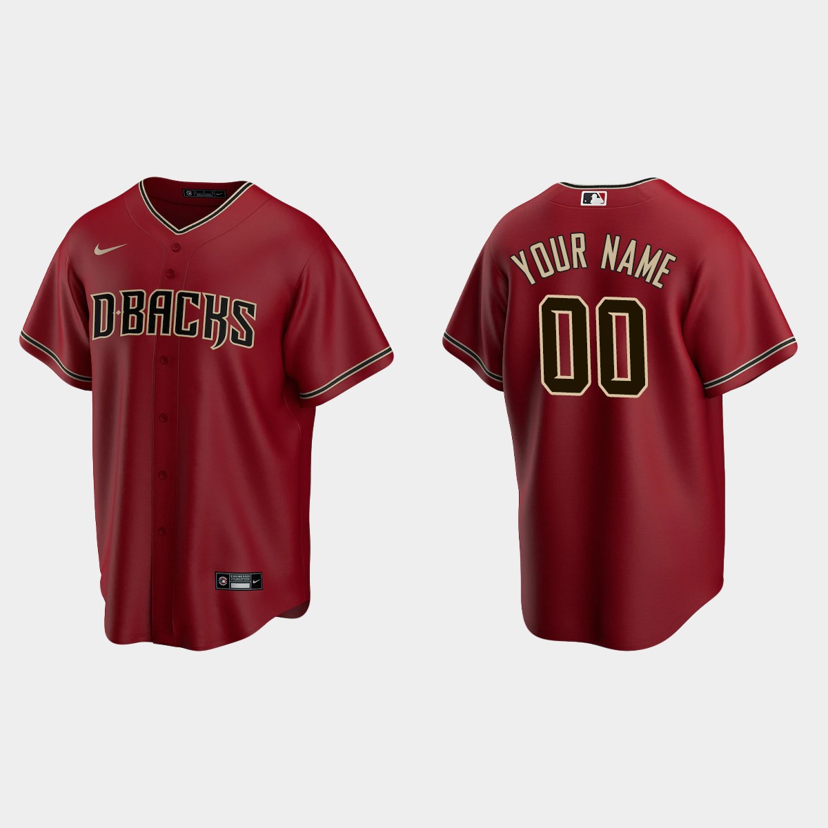 Youth Arizona Diamondbacks Custom Red Alternate Jersey