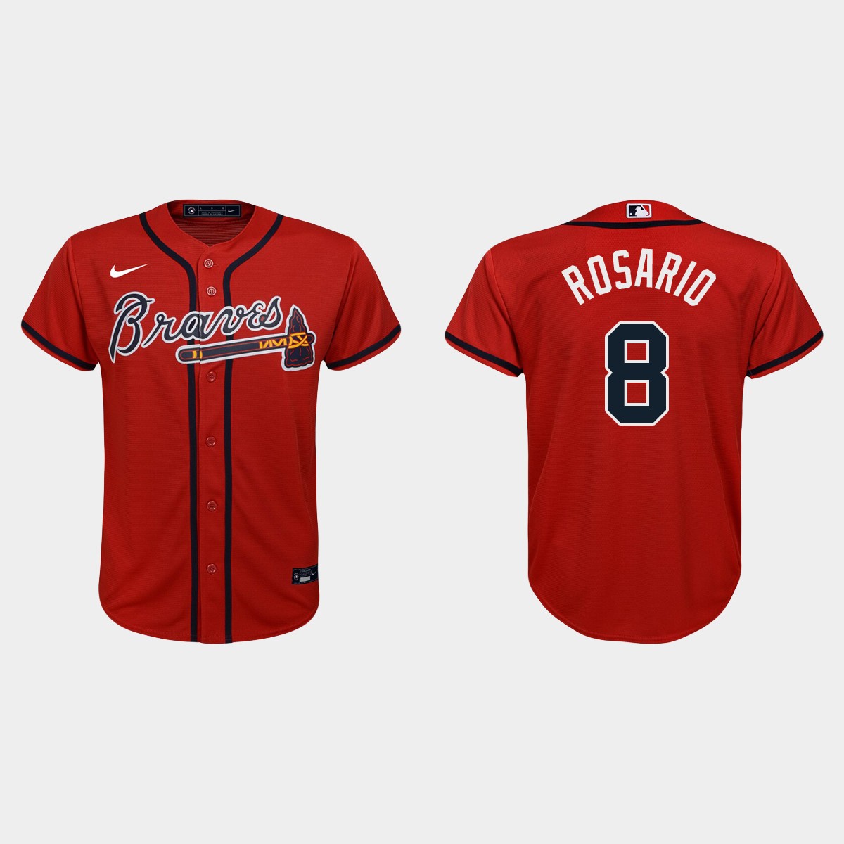 Youth Atlanta Braves Eddie Rosario Red Alternate Jersey