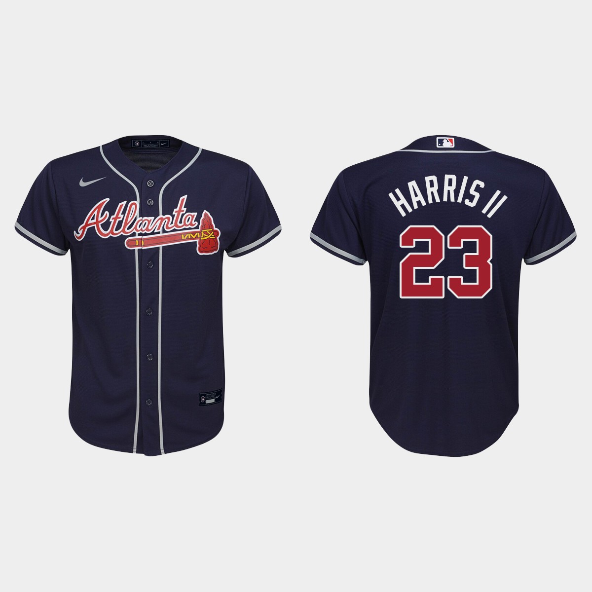 Youth Atlanta Braves Michael Harris II Navy Alternate Jersey