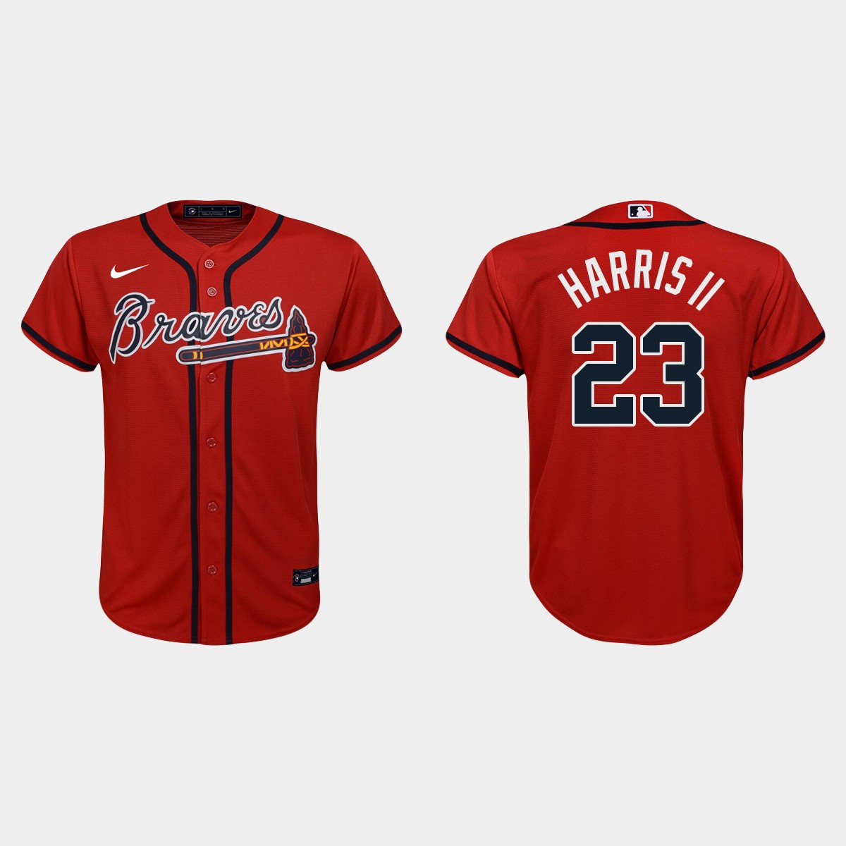 Youth Atlanta Braves Michael Harris II Red Alternate Jersey