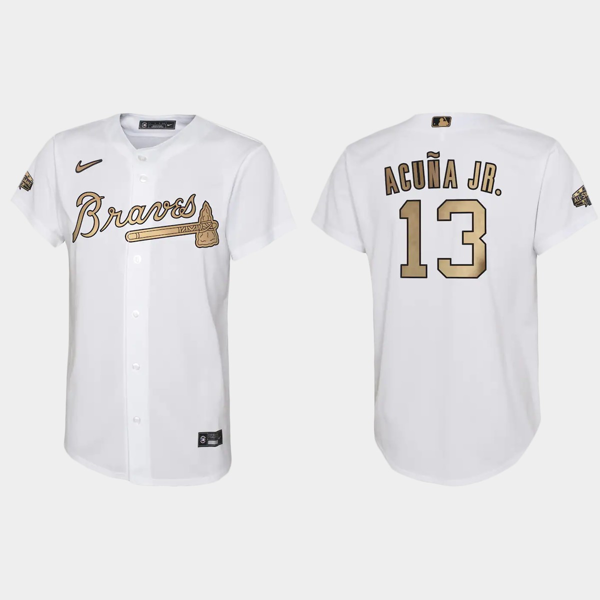 Youth Atlanta Braves Ronald Acuna Jr. White All-Star Game Jersey
