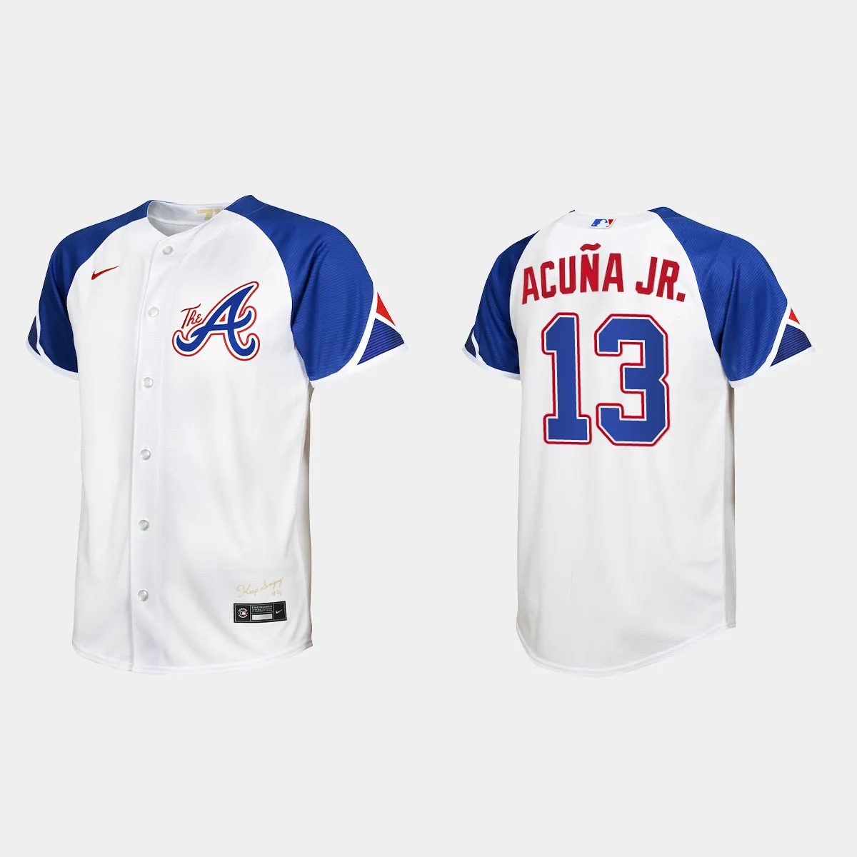 Youth Atlanta Braves Ronald Acuna Jr. White City Connect Jersey
