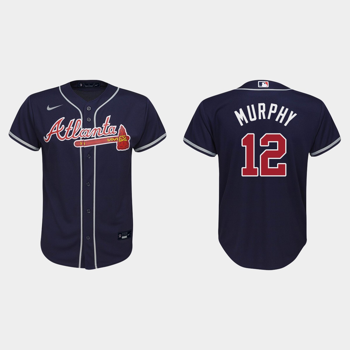 Youth Atlanta Braves Sean Murphy Navy Alternate Jersey