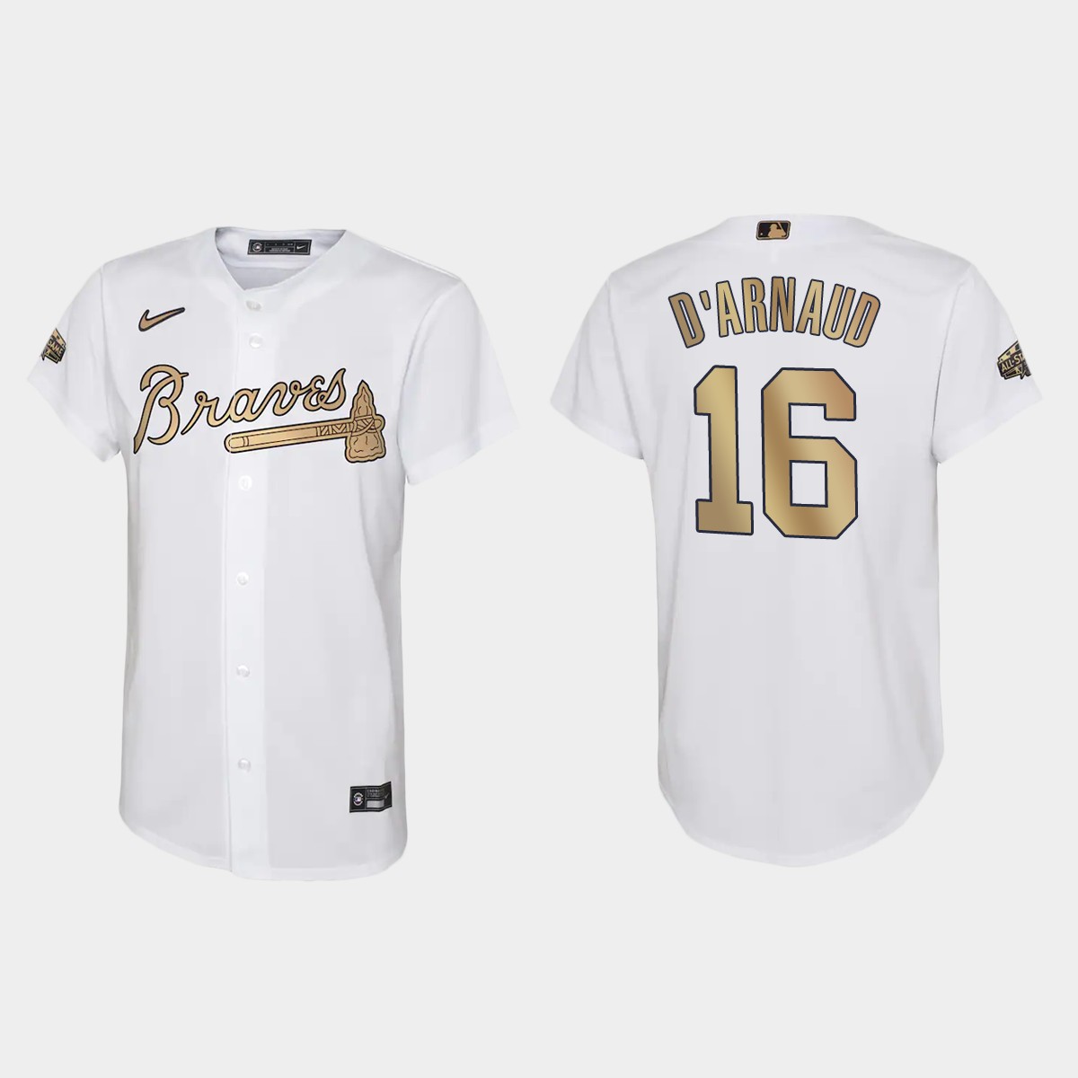 Youth Atlanta Braves Travis d'Arnaud White All-Star Game Jersey