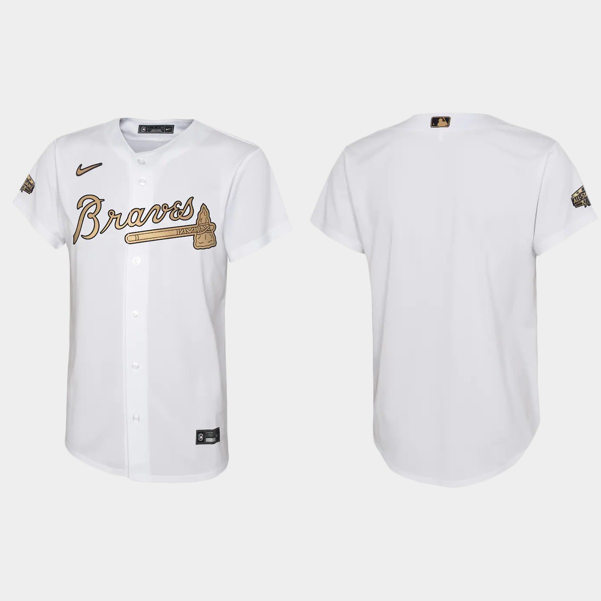 Youth Atlanta Braves White All-Star Game Jersey
