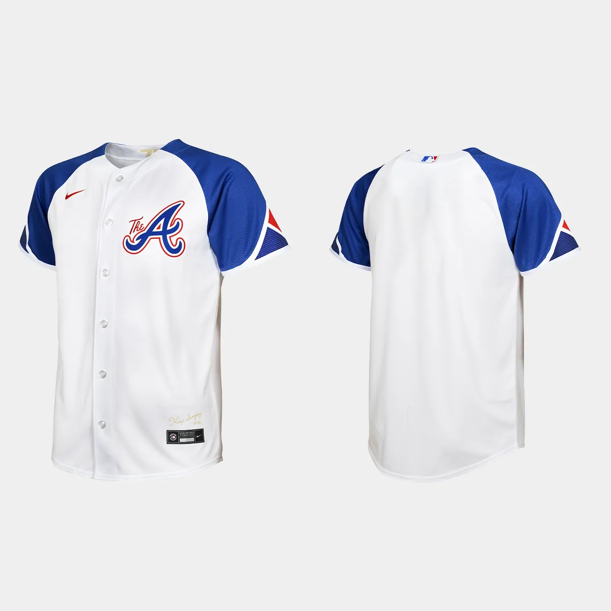 Youth Atlanta Braves White City Connect Jersey