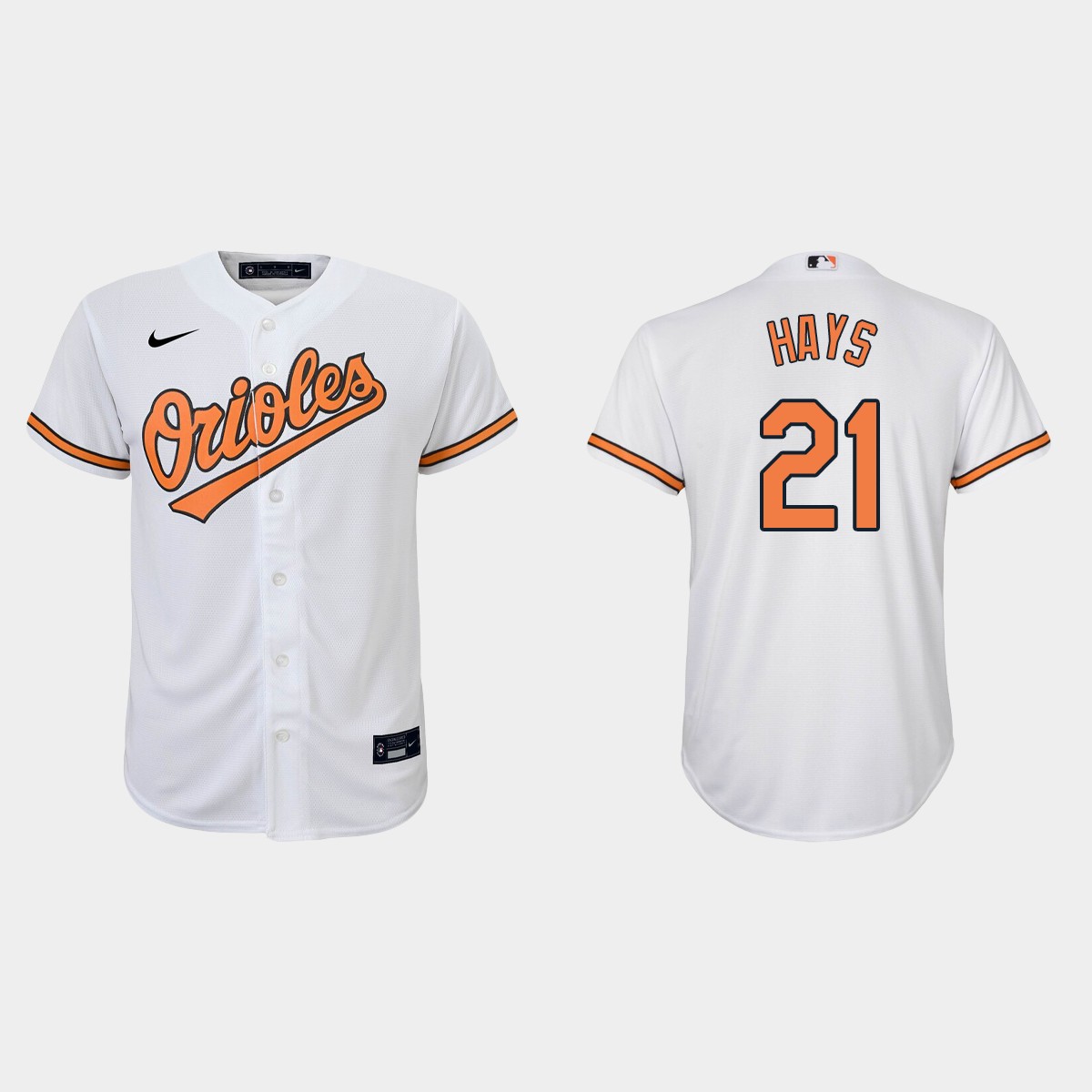 Youth Baltimore Orioles #21 Austin Hays White Home Jersey
