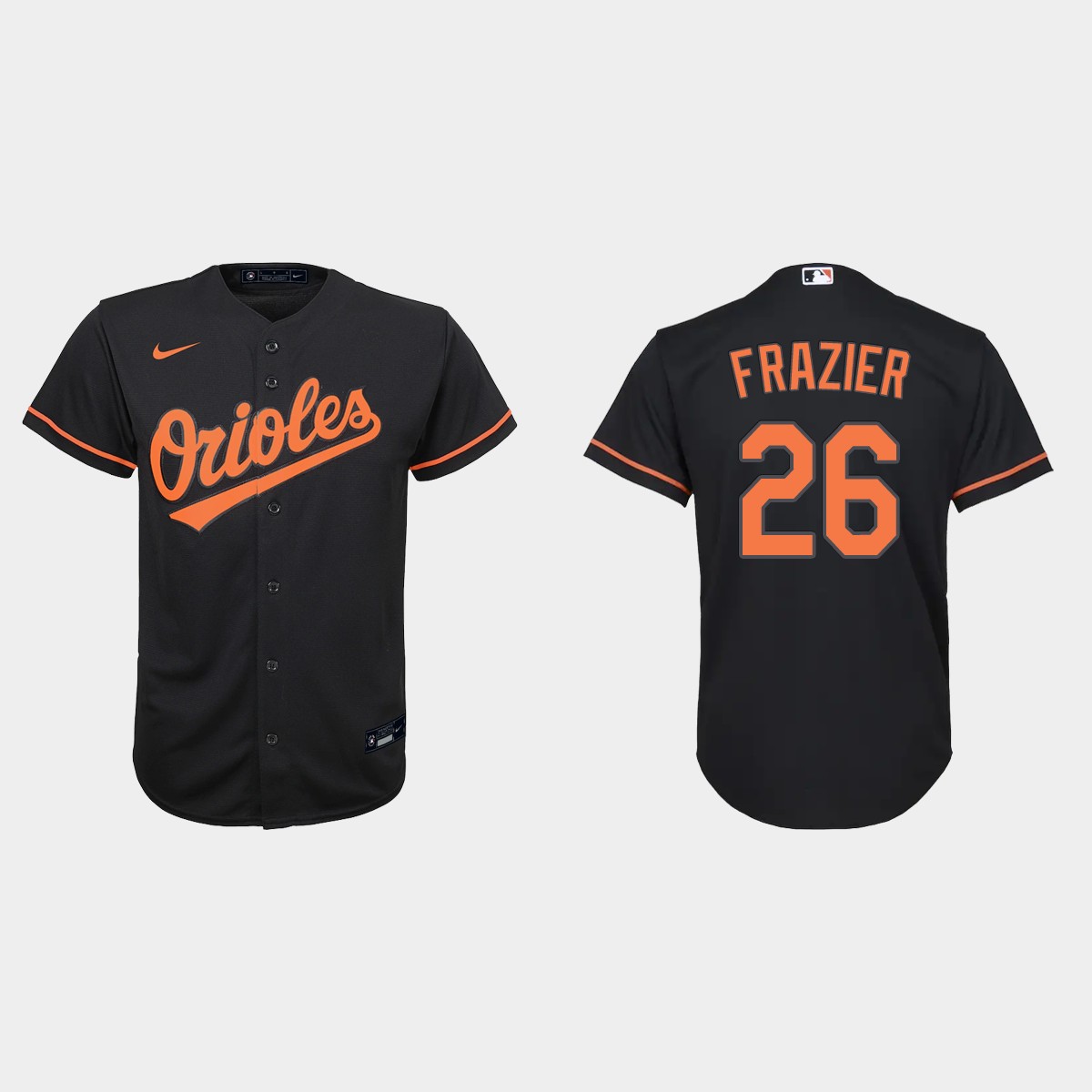 Youth Baltimore Orioles Adam Frazier Black Alternate Jersey