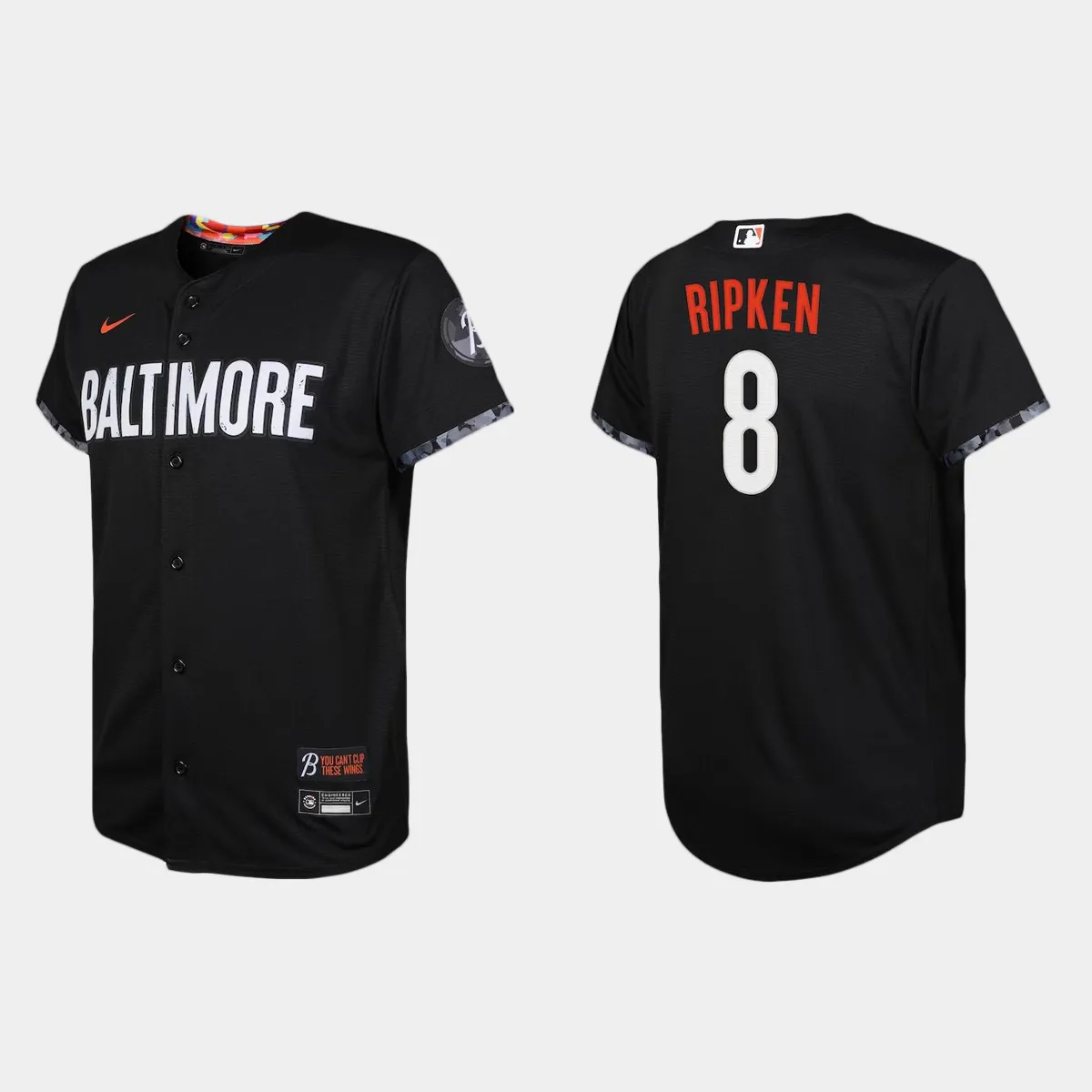 Youth Baltimore Orioles Cal Ripken Black City Connect Jersey
