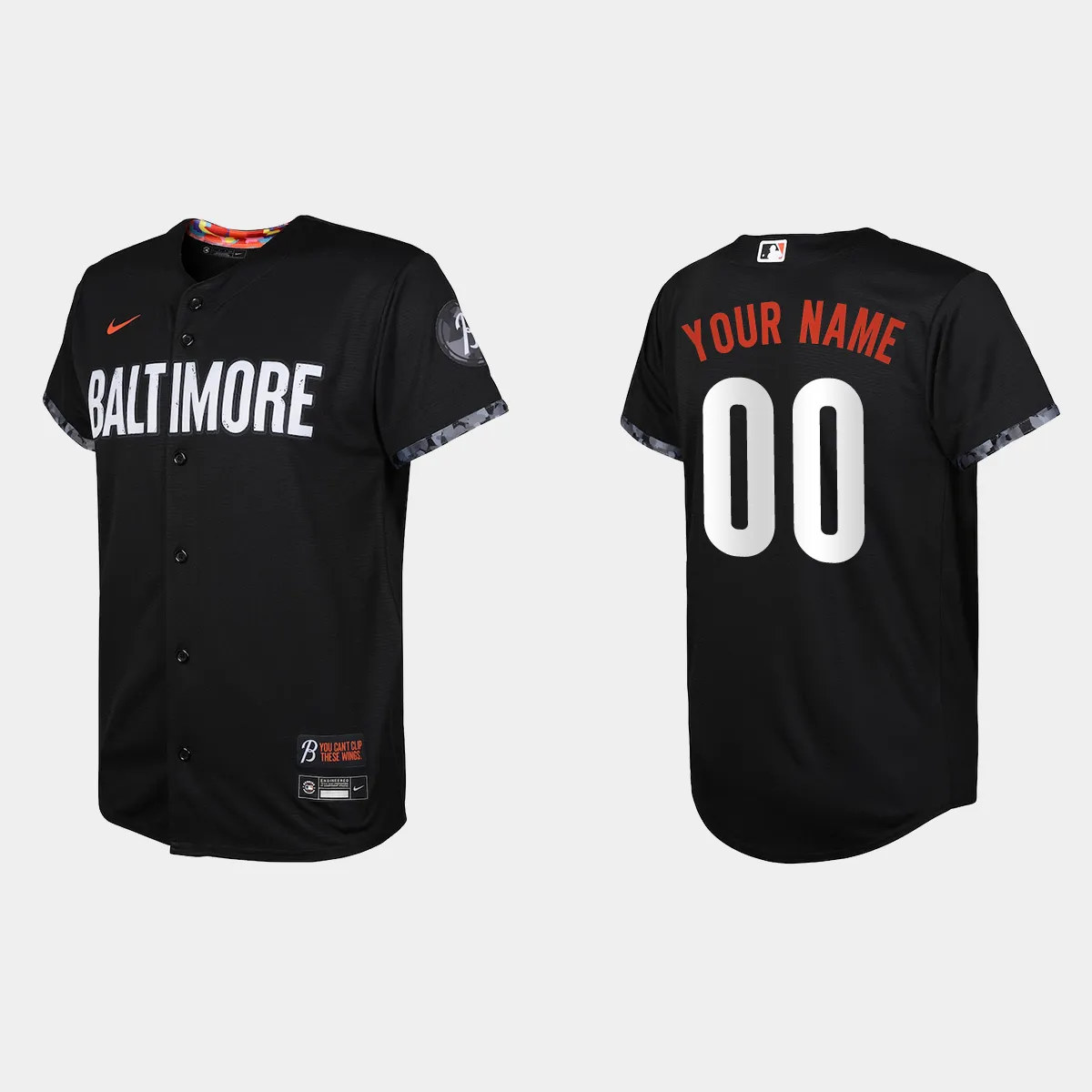Youth Baltimore Orioles Custom Black City Connect Jersey