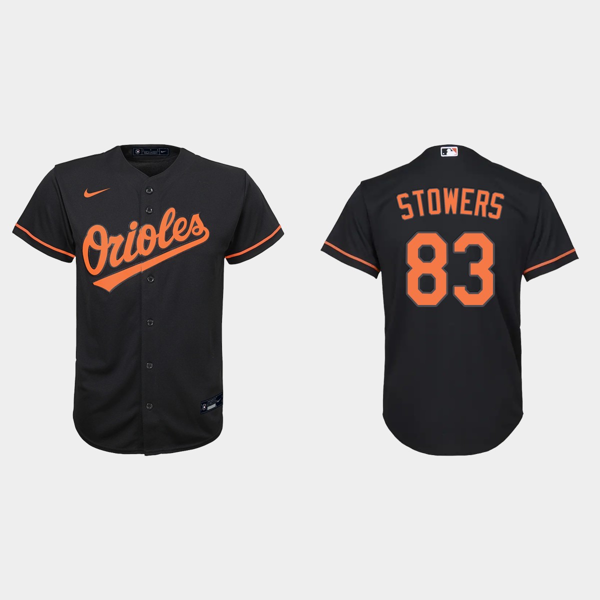 Youth Baltimore Orioles Kyle Stowers Black Alternate Jersey