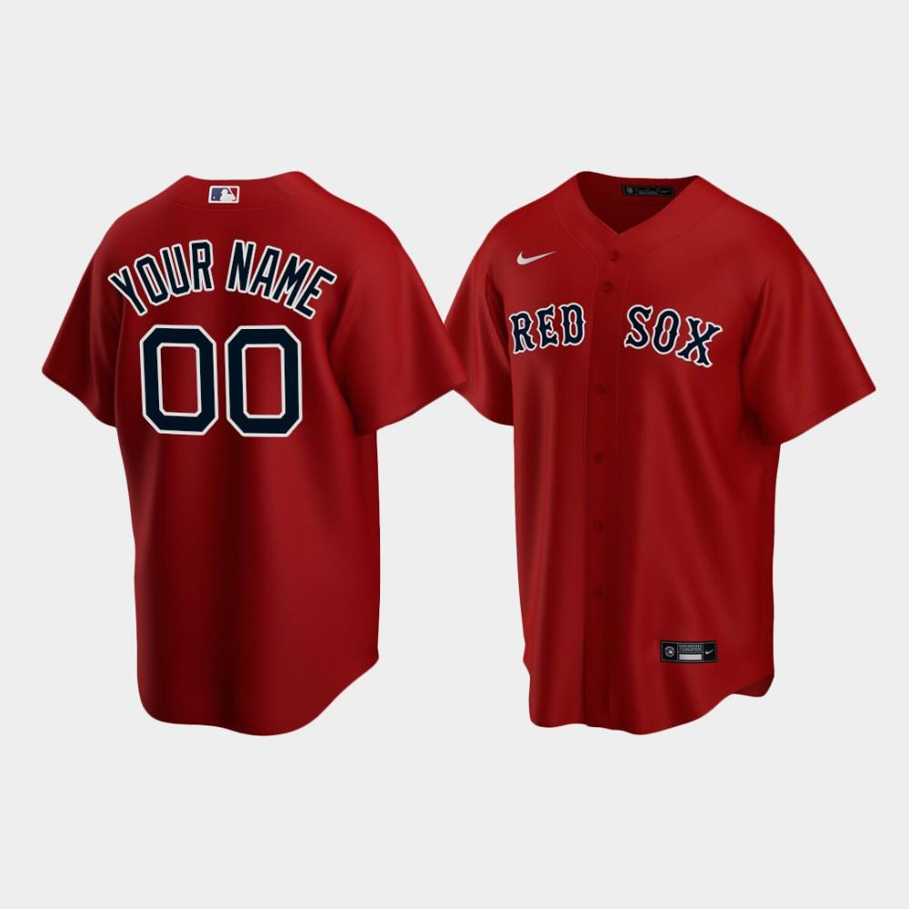 Youth Boston Red Sox 00 Custom Alternate Red Jersey