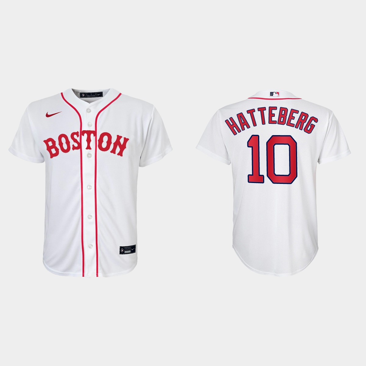 Youth Boston Red Sox #10 Scott Hatteberg White Patriots' Day Jersey