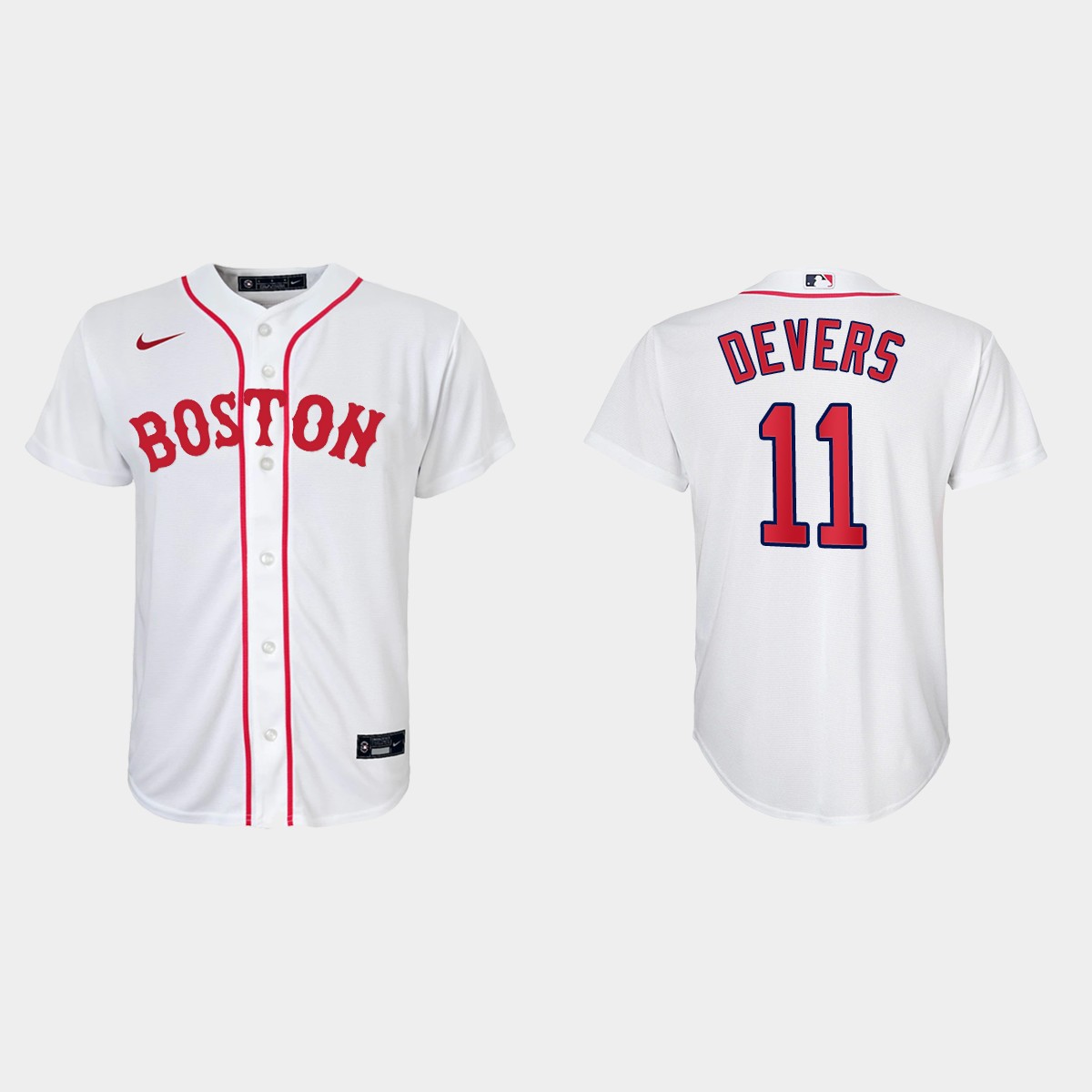 Youth Boston Red Sox #11 Rafael Devers White Patriots' Day Jersey