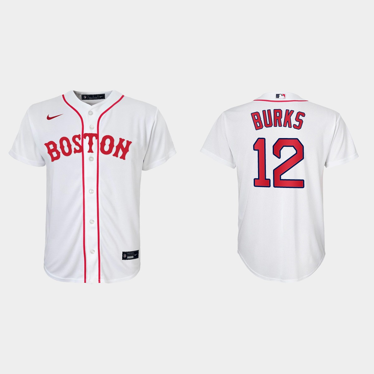 Youth Boston Red Sox #12 Ellis Burks White Patriots' Day Jersey