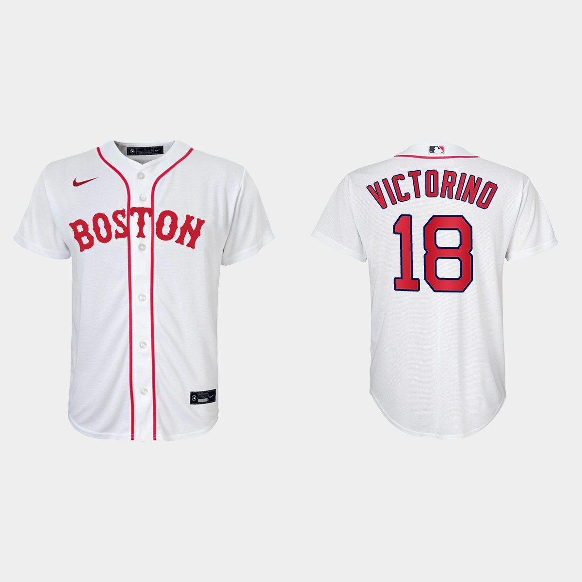 Youth Boston Red Sox #18 Shane Victorino White Patriots' Day Jersey