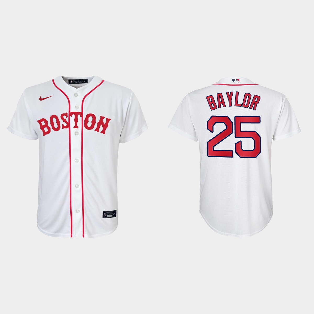 Youth Boston Red Sox #25 Don Baylor White Patriots' Day Jersey