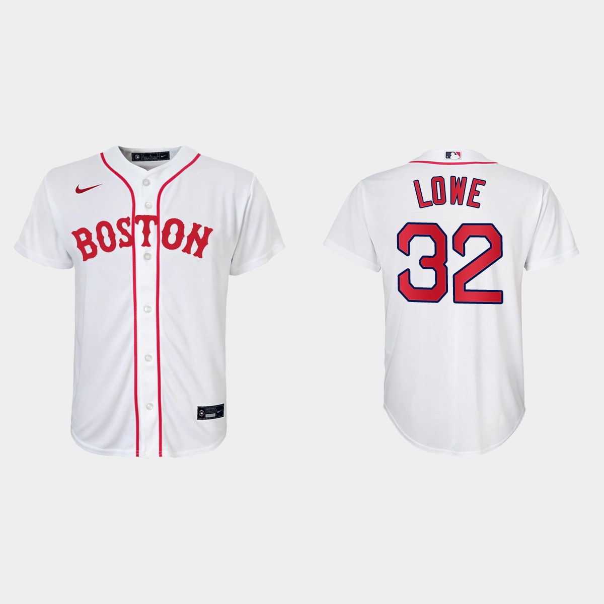 Youth Boston Red Sox #32 Derek Lowe White Patriots' Day Jersey