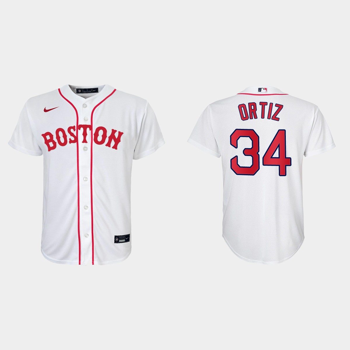 Youth Boston Red Sox #34 David Ortiz White Patriots' Day Jersey