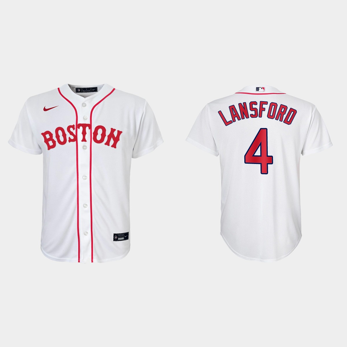 Youth Boston Red Sox #4 Carney Lansford White Patriots' Day Jersey