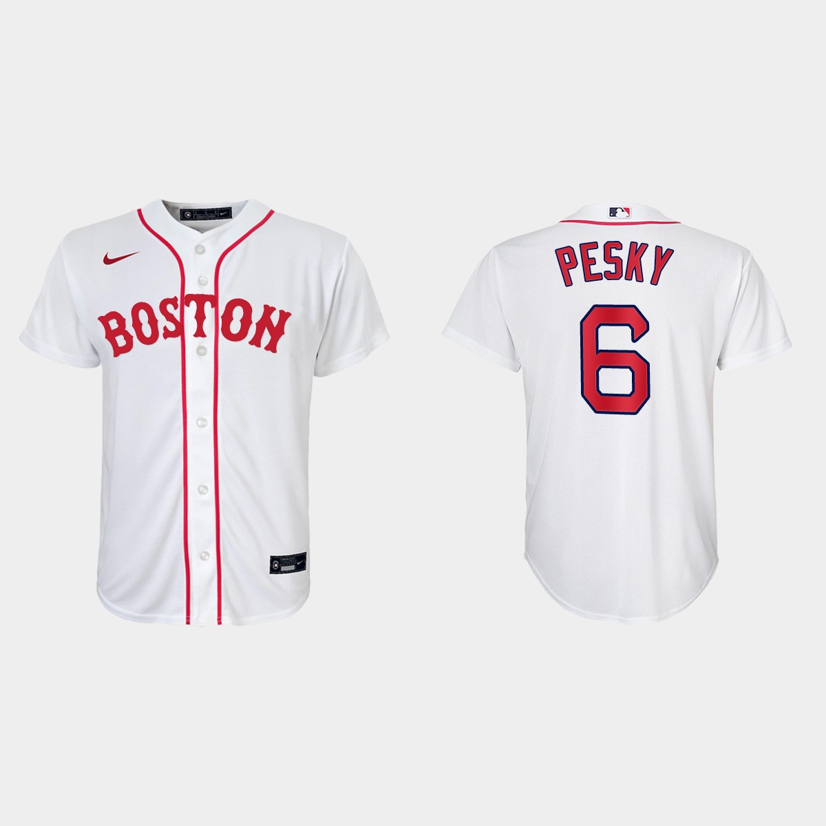 Youth Boston Red Sox #6 Johnny Pesky White Patriots' Day Jersey