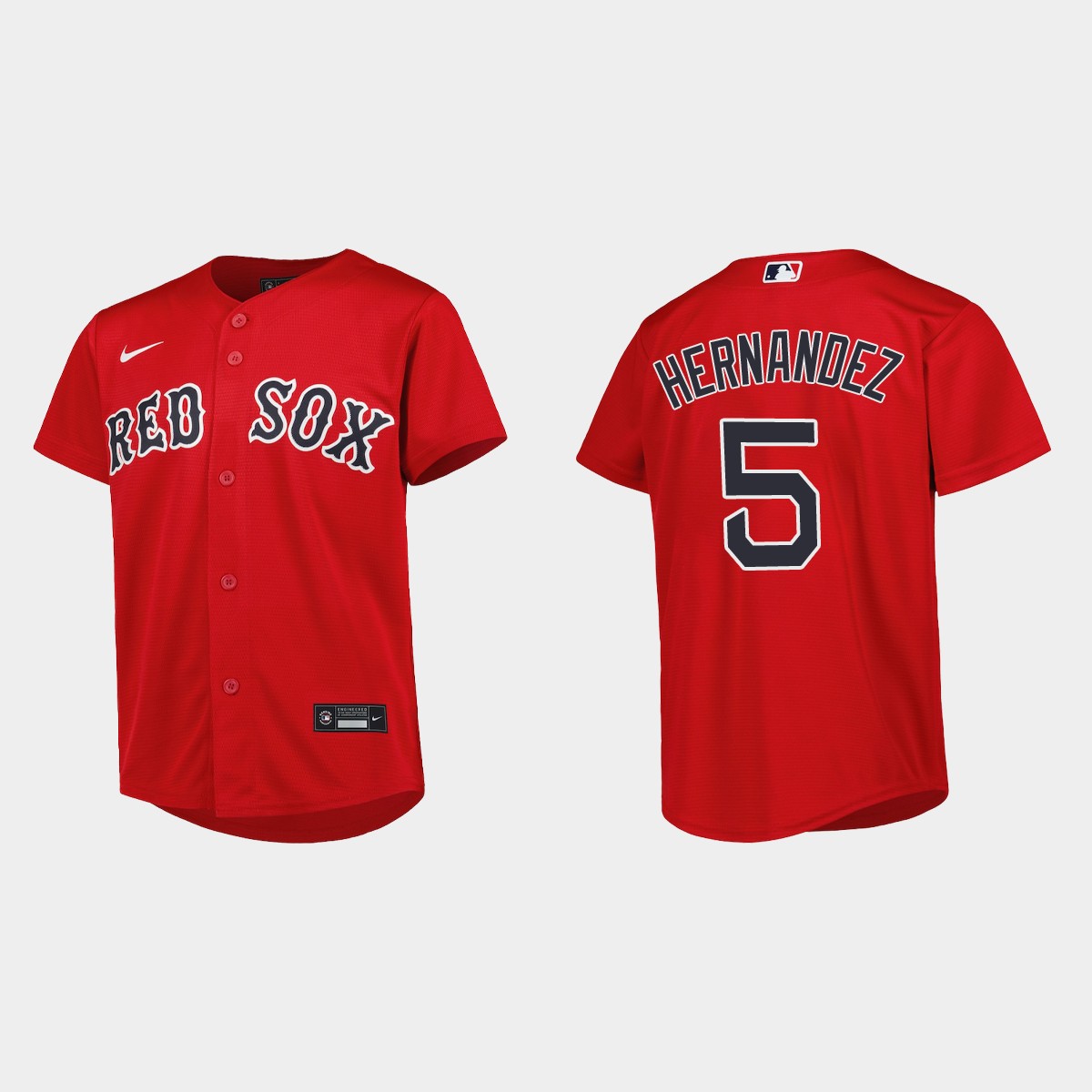 Youth Boston Red Sox Enrique Hernandez Red Alternate Jersey